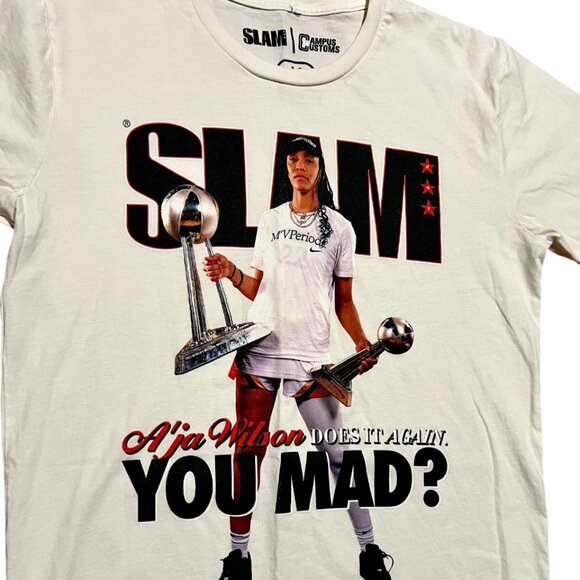 A'ja Wilson Las Vegas Aces Slam Cover MVP Graphic T-Shirt, Unisex Medium - Picture 3 of 6